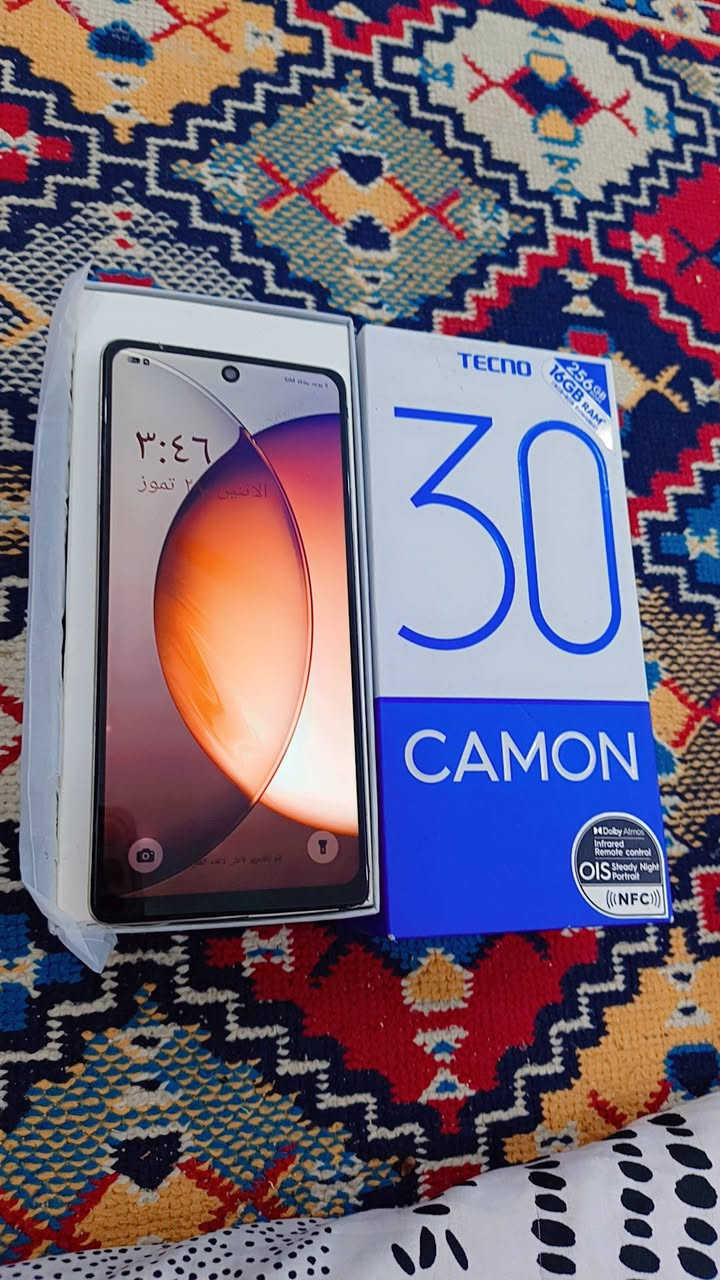 تكنو كامون 30
ذاكرة 256
مبدل شاشة نوعها عادي 
جهاز مانقصه شي
ناصرية مركز تواصل واتس إب ***********
