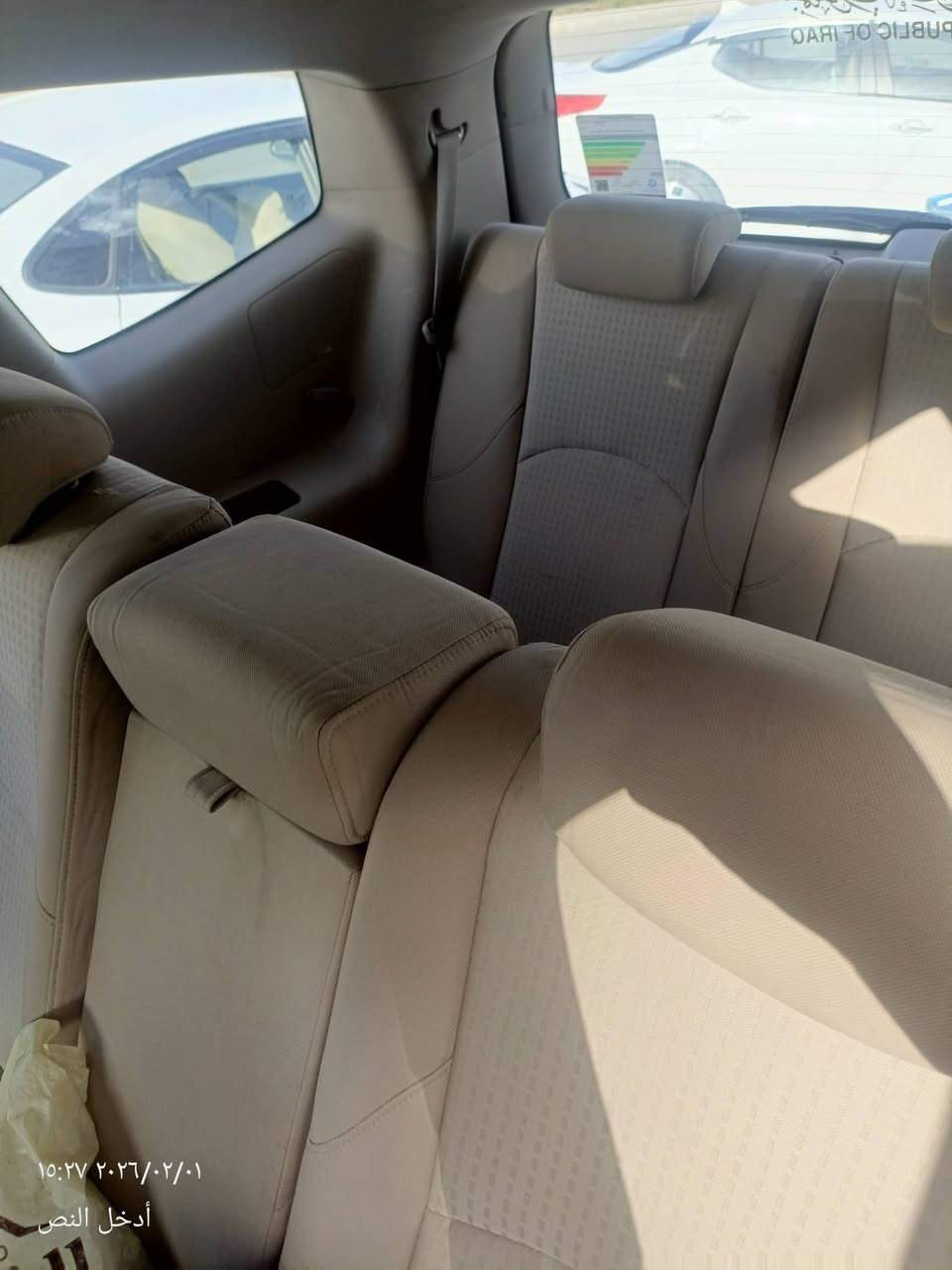 مكلف بالنشر
.
السلام عليكم 
موهافي 2009 خليجي 
للبيع او مراوس 
صبغ حزام 
مواصفات 
سلايت 
سبعه راكب 
ثلاث قطع تبريد 
شاشه 
محرك v6 
جاهزه بدون نقص 
مكينه و كير شرط 
تبريد شغال 
تخم تاير جديد 
صدر جديد 
سعر 110 و بيها مجال 
***********
