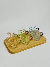 طقم أكواب • زجاج شفاف • غسل يدوي