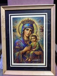 لوحات للبيع قياساتهن 45في35 بعدهن جدد مثل مموضح بالصوره القطعه ٢٥وبيهن...