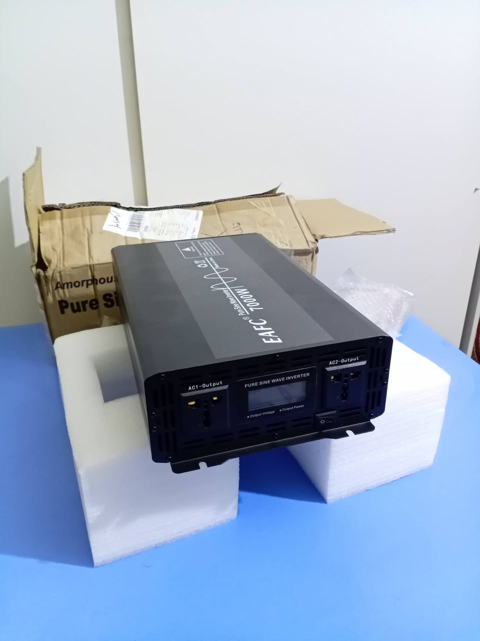 عاكس 7000W ضخم جديد 15 امبير حقيقي
خرج 220V و يشتغل على 12V
السعر 180 الف قفل


**إذا كنت صاحب هذا الإعلان وتريد حذفه لأي سبب، رجاءا أرسل رسالة إلى الدعم الفني**