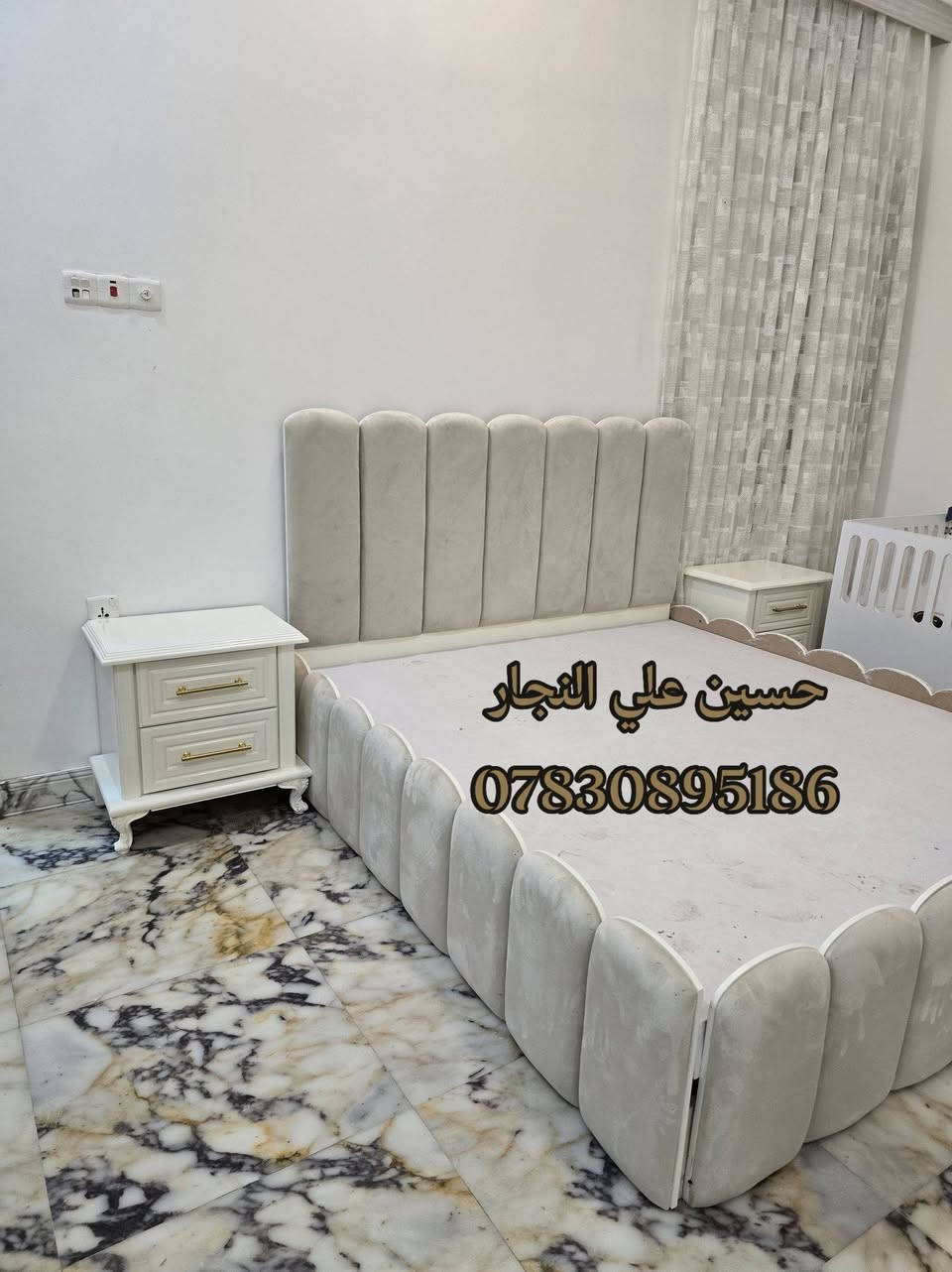 آلَهـم صـلَ عــلَى مــحــمــد وآلَ مــحــمــد
تم نصب غرفه الاخ. سماعيل . (الف مبروك) 🩷🩵🩷
زبائننا الأعزاء يستمر معمل (حسين علي النجار)
 بتقديم كل ماهو حديث ومميز 
من حيث الاناقة والمتانة
ومن أفضل انواع الخشب 
بأصباغ حراريه درجة اولى وجميع الالوان
يوجد توصيل لكافه المحافظات
الاستفسار. ***********.. واتساب.
