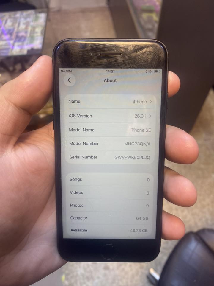 سلام عليكم للبيع 
ايباد برو 12.9 ذاكرة128 سعر190
ايباد 8 ذاكرة32 بصمة متوقف سعر125 قفل 
ايباد مني 4 ذاكرة64 سعر90
ايفون se2 ذاكرة64 بطارية84 سعر130 
مكاني بغداد حي الجهاد


**إذا كنت صاحب هذا الإعلان وتريد حذفه لأي سبب، رجاءا أرسل رسالة إلى الدعم الفني**