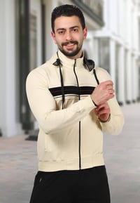 بيجاما رجالي • قطن كومباكت تركي • كبيشون بسحاب