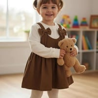 ترنج قطن • مقاس ٤-٥ • فستان خردلي ١-٢