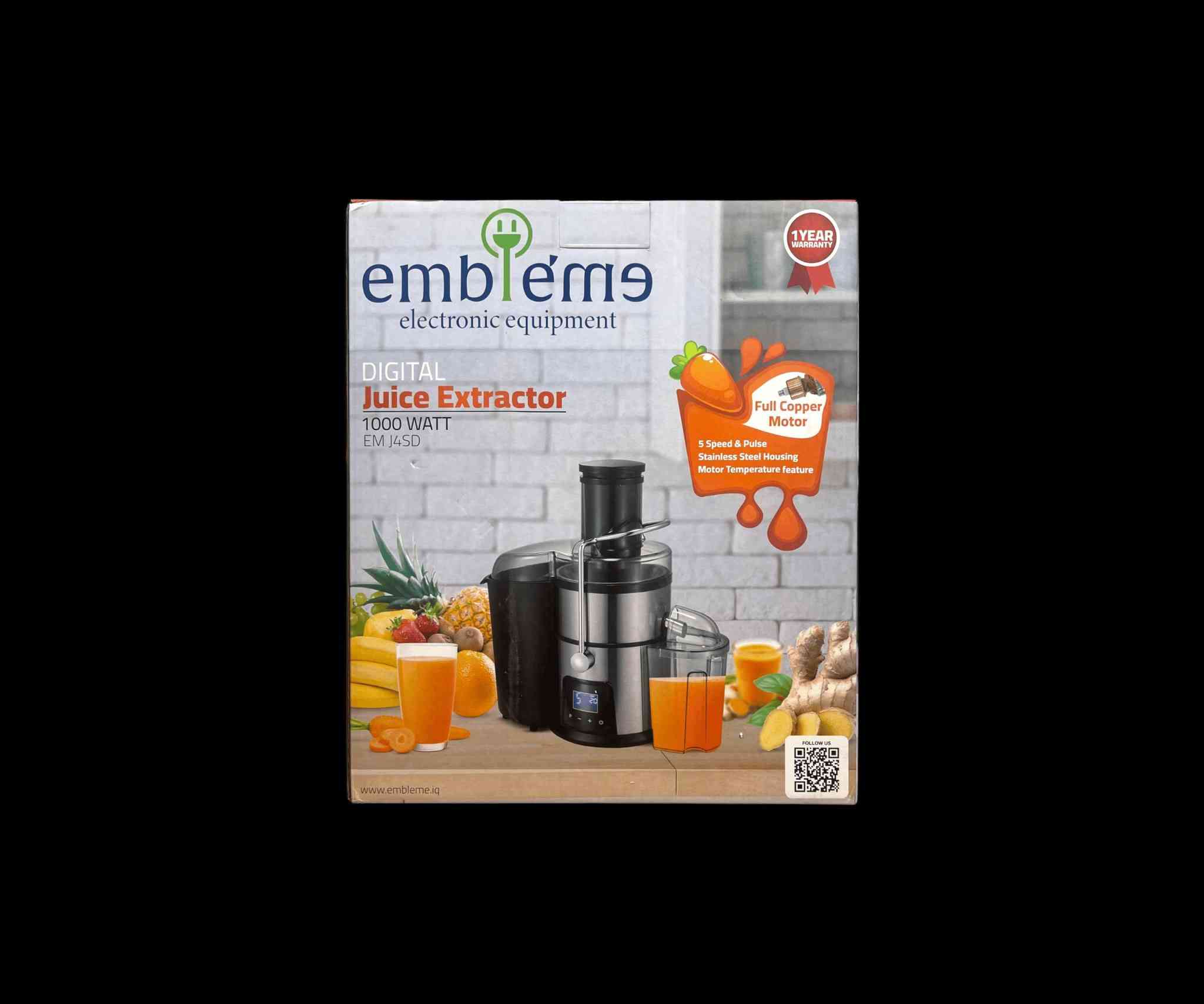 معصارة فواكه ديجيتال من امبليوم

الميزات:

تصميم مميز وعصري من الستانلس ستيل المقاوم للصدأ

شاشة لمس لتحديد  مستوى السرعة

5 مستويات للسرعة

وعاء مخصص لجمع القشور والشوائب بسعة 1 لتر

وعاء شفاف مخصص للعصير بسعة 1 لتر

مصافة سهلة التنظيف من المعدن المقاوم للصدأ

عمق المعصارة 75 مل

قاعدة تمتاز بثبات عالي اثناء التشغيل

الطاقة: 1000 واط

أبعاد الجهاز: الارتفاع 40 الطول 25 العرض17سم

طول السلك: 95 سم

المنشأ: الصين

ضمان لمدة سنة واحدة من تاريخ الشراء/السعر 70.000الف والتوصيل مجاني لجميع المحافظات 
***********واتساب للحجز
