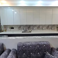 كاونتر hdf  وجه خشب  داخل المنيوم  ركم PVC  داخل بواري خشب المرمر اكوا...