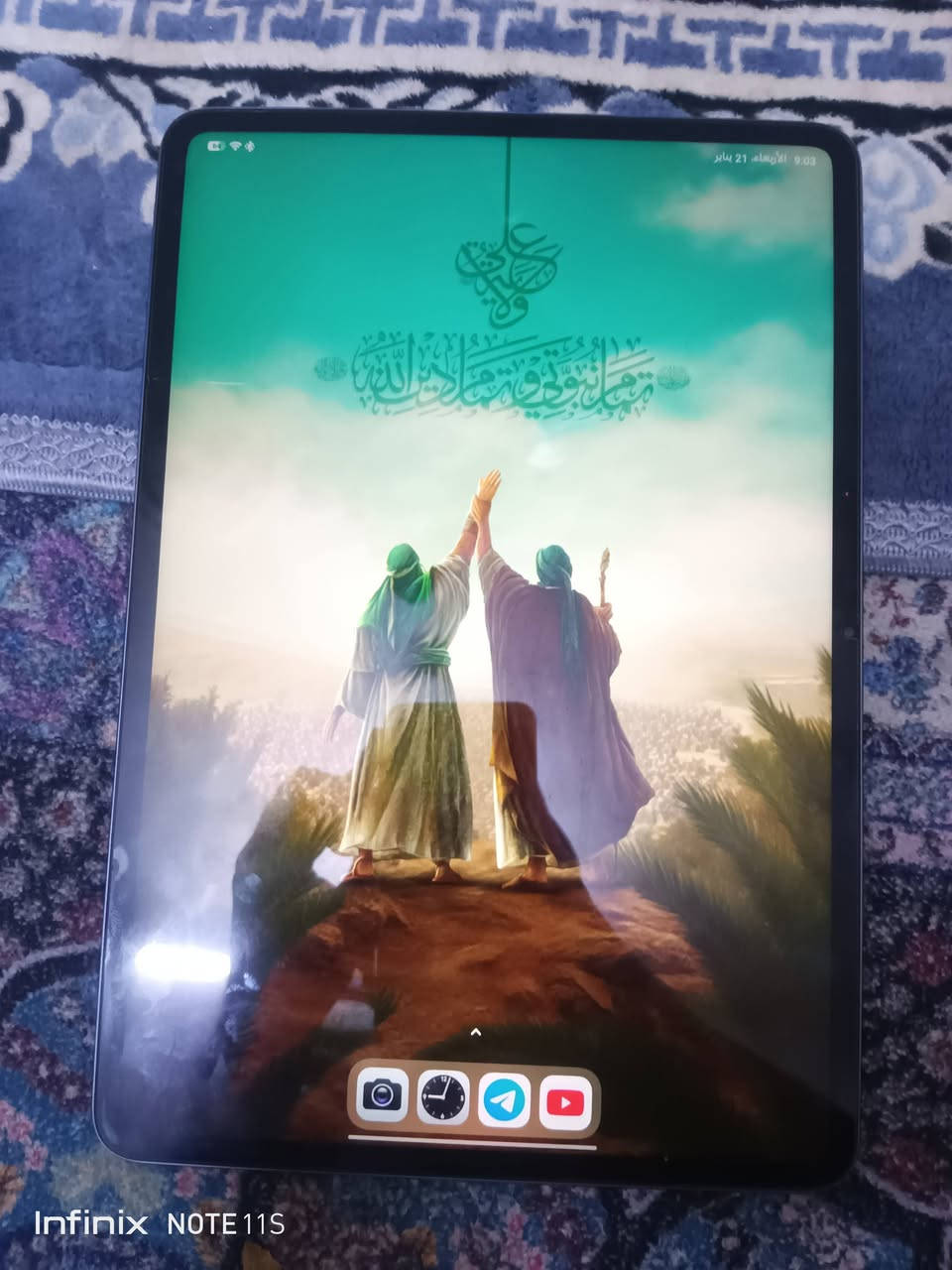 سلام عليكم ايباد باد s6proللبيع جهاز نضيف ذكرته 512 كامل ملحقاته كارتونه ولشاحنه  ببجي 120 فريم سعر 480 مكاني بغداد العبيدي رقم ***********
