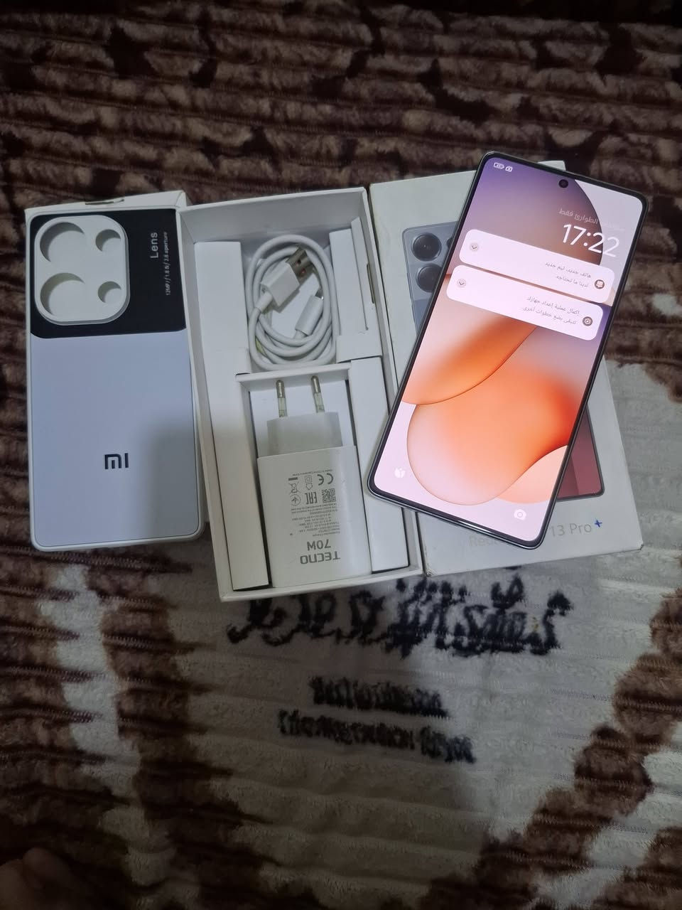 ريدمي نوت 13 برو
اخو الجديد كامل غراضه 

ذاكره 256 رام 16

كامره 200 ميكه بكسل 

شاشه اوملد بصمه بالشاشه

دبل سبيكر ستيريو 

بطاريه 5000

شاحنه 70 واط


**إذا كنت صاحب هذا الإعلان وتريد حذفه لأي سبب، رجاءا أرسل رسالة إلى الدعم الفني**