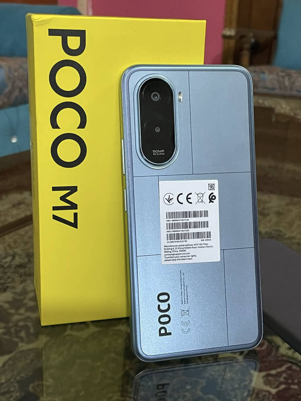 السلام عليكم جهاز عملاق🔥POCO M7 للبيع ذاكره 256 عشوائي 8 مستعمل سبوع فقط سعر 230 وبي مجال كامل ملحقات للاستفسار ***********
