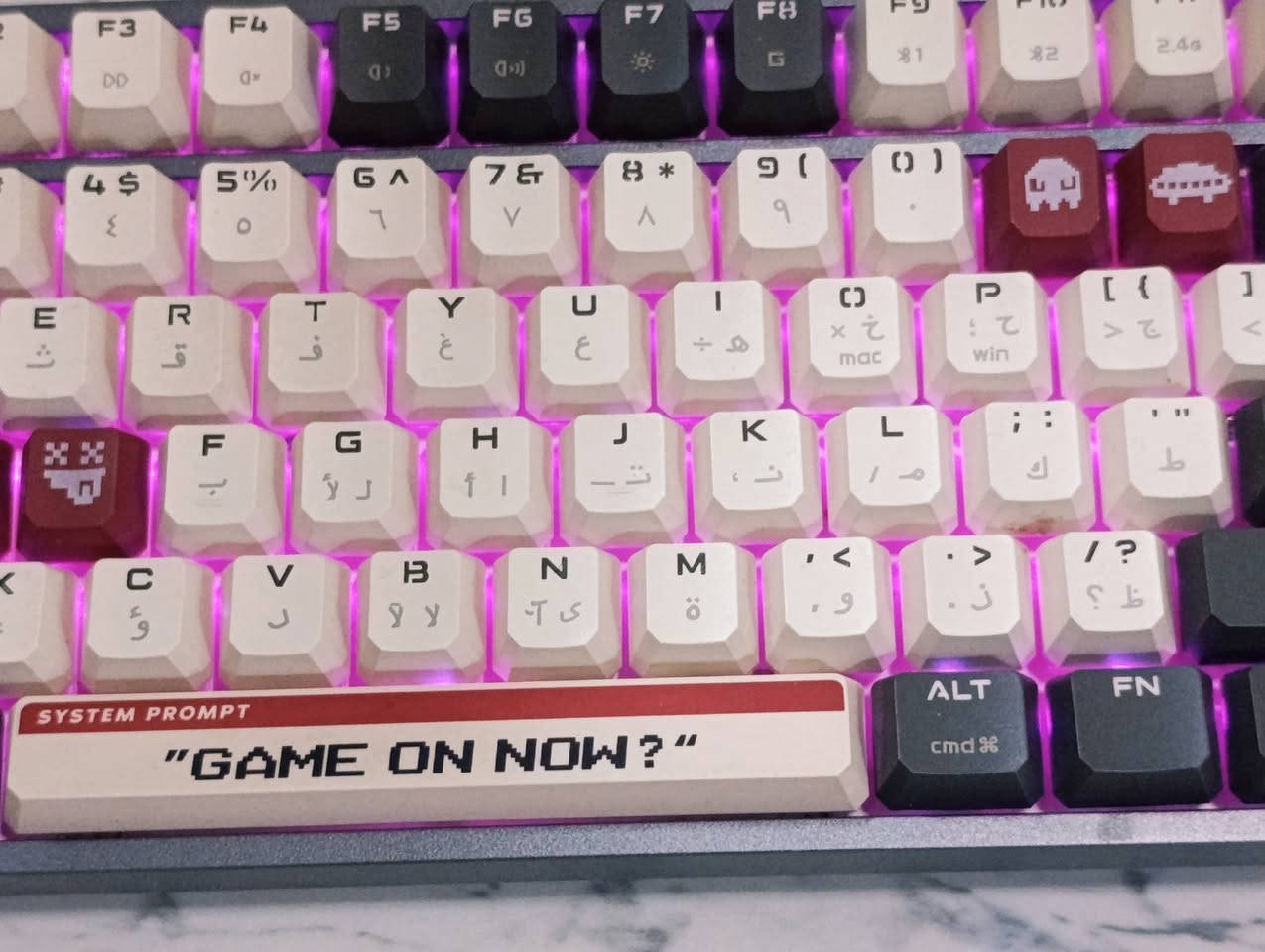 Bloody WS87 Multi-mode connection
غني عن التعريف وحش بلودي واير وايرلس وبلوتوث 
ريد سويج كامل ملحقات مال بالة وحسب علمي مو مستخدم جديد 
65 الف فقط 
خاص او واتس ***********
