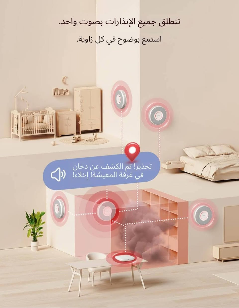 احمي منزلك وعائلتك ومكان عملك من الحريق 🏠🔥 
توفر جهاز إنذار الحريق  الناطق (حساس دخان)  
انتاج حديثاً شركة X-SENSE العالمية الاكثر موثوقية✅

الموديل: Model: XD0B-SBS50

جهاز كشف الدخاني الناطق يضمن الموثوقية والأمان لمنزلك على المدى الطويل. استمتع براحة البال مع جهاز متين لا يتطلب الى صيانة ✅

المميزات والخواص: 
✅ المنبة صوتي الناطق الذكي مع خاصية تحديد الموقع لمكان حريق📍.
✅ مراقبة عن طريق تطبيق على الهاتف للاطلاع على امان منزلك ومكتبك ومكان عملك✔️.

✅ حساسية عالية للدخان وسرعة الاستجابة
✅ يمكن ربطة على الهاتف يعمل بنضام واي فايWiFi
لا تفوت أي إنذار: عند اكتشاف الدخان ستتلقى تنبيهات فورية على هاتفك📱

✅ البطارية🔋 المدمجة القابلة للاستبدال حتى 5 سنوات ويمكنك اطلاع على نسبة الشحن من خلال التطبيق. 
✅ لا يحتاج إلى كهرباء أو اي تأسيس سابق سهل التركيب. 
✅ تحتوى على شبكة لمنع دخول الحشرات والاتربة. 

✅ الميزة الرئيسية: عند تشغيل إنذار واحد، يتم تفعيل جميع أجهزة الإنذار المترابطة في الشبكة اللاسلكية.
✅ المدى: يتميز بمدى إرسال يزيد عن 250 مترًا (820 قدمًا) في الهواء الطلق.
✅ سهولة ربطه، يمكنك التصرف بسرعة لحماية منزلك من مخاطر الحرائق المحتملة. 

☑️ ستصدر المحطة الأساسية وجميع أجهزة الإنذار المترابطة أصواتًا تصل إلى 100 ديسيبل، مما يضمن أن يكون كل شخص في منزلك على دراية بالموقف ويمكنه الإخلاء على الفور. 

☑️ خلال مشاركة جهازك مع ما يصل إلى 12 فردًا من أفراد العائلة باستخدام تطبيق X-Sense وهذا يسمح لهم بالتحقق من حالة التنبيه بسهولة عن طريق تطبيق.📱

••••••••••••••••••••••••••••••••••••••••

سعر البكج 45.000 الـف دينار عراقي☑️
● تحتوي العـبـوة على المحطة الأساسية و 3 قطع حساسات

📌يـتـوفـر خـدمـة تــوصـيـل لجميع محافظات الـعــراق  🚛
                     للحجز مراسلة الصفحة📩 
          
#حريق #حساس_حريق #سنسر #حماية #حلول_رقمية #Sense #عائلتك #أمان #حرائق #ذكي #الكسا #انذار


**إذا كنت صاحب هذا الإعلان وتريد حذفه لأي سبب، رجاءا أرسل رسالة إلى الدعم الفني**