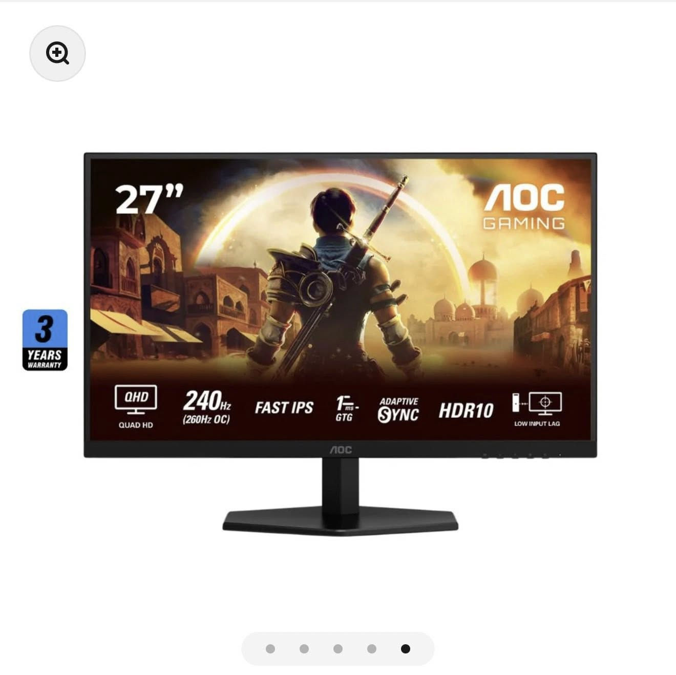 🚨🚨 كسر سعر — بيع مستعجل 🚨🚨  

📺 AOC Q27G4Z2E Gaming Monitor 🔥  

⚡ الحجم: 27 إنج  
⚡ الدقة: 2K (2560×1440)  
⚡ نوع اللوحة: Fast IPS (وضوح عالي + بدون Ghosting 👻❌)  
⚡ معدل التحديث: 240Hz (يوصل 260Hz OC 🚀)  
⚡ زمن الاستجابة: 1ms / 0.3ms GtG  
⚡ نسبة العرض: 16:9  

🎮 تقنيات:
✔️ Adaptive Sync + NVIDIA G-SYNC  
✔️ HDR10  
✔️ ألوان قوية (sRGB 123% / DCI-P3 95%)  

💡 السطوع: 300 nits  
🔌 المنافذ: HDMI 2.0 + DisplayPort 1.4 + منفذ سماعة  

✨ نظيفة جدًا / استخدام خفيف  
🛡️ ضمان 3 سنوات (صيانة + Dead Pixel +3)  

💰 السعر: 340,000 فقط ❗  
🔥 أرخص من السوق   

📍 الموقع: [كركوك]  
📩شراي تفضل خاص


**إذا كنت صاحب هذا الإعلان وتريد حذفه لأي سبب، رجاءا أرسل رسالة إلى الدعم الفني**