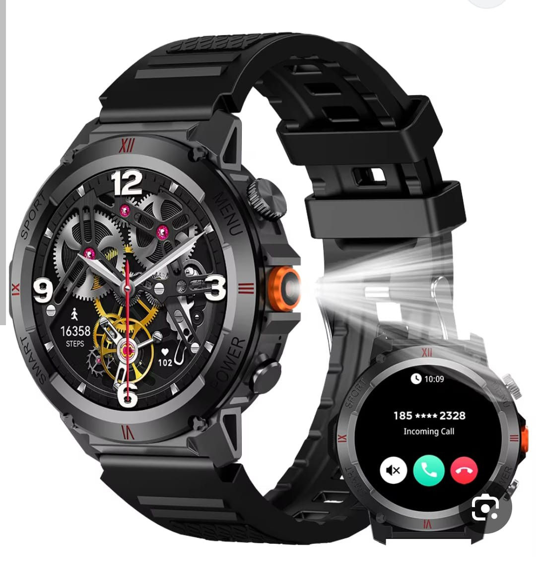 ساعة ذكية مقاومة للغبار والماء
المعايير العسكرية:
إشعارات المكالمات والرسائل عبر البلوتوث ومساعد صوتي:  
 سجل المكالمات لغه عربيه 

بطارية تدوم طويلاً  
   ضبط صورك المفضلة على شاشه 
١٠٠ وضع تمرين مختلفه
 متوافقة مع نظام تحديد المواقع العالمي 
 قِس خطواتك والسعرات الحرارية المحروقه مزودة بنظام تحديد المواقع العالمي  
تحكم بالموسيقى

 تحكم بالكاميرا
  توقعات الطقس 
و وساعة الإيقاف
، والمنبه، والبحث عن الهاتف الذكي


**إذا كنت صاحب هذا الإعلان وتريد حذفه لأي سبب، رجاءا أرسل رسالة إلى الدعم الفني**