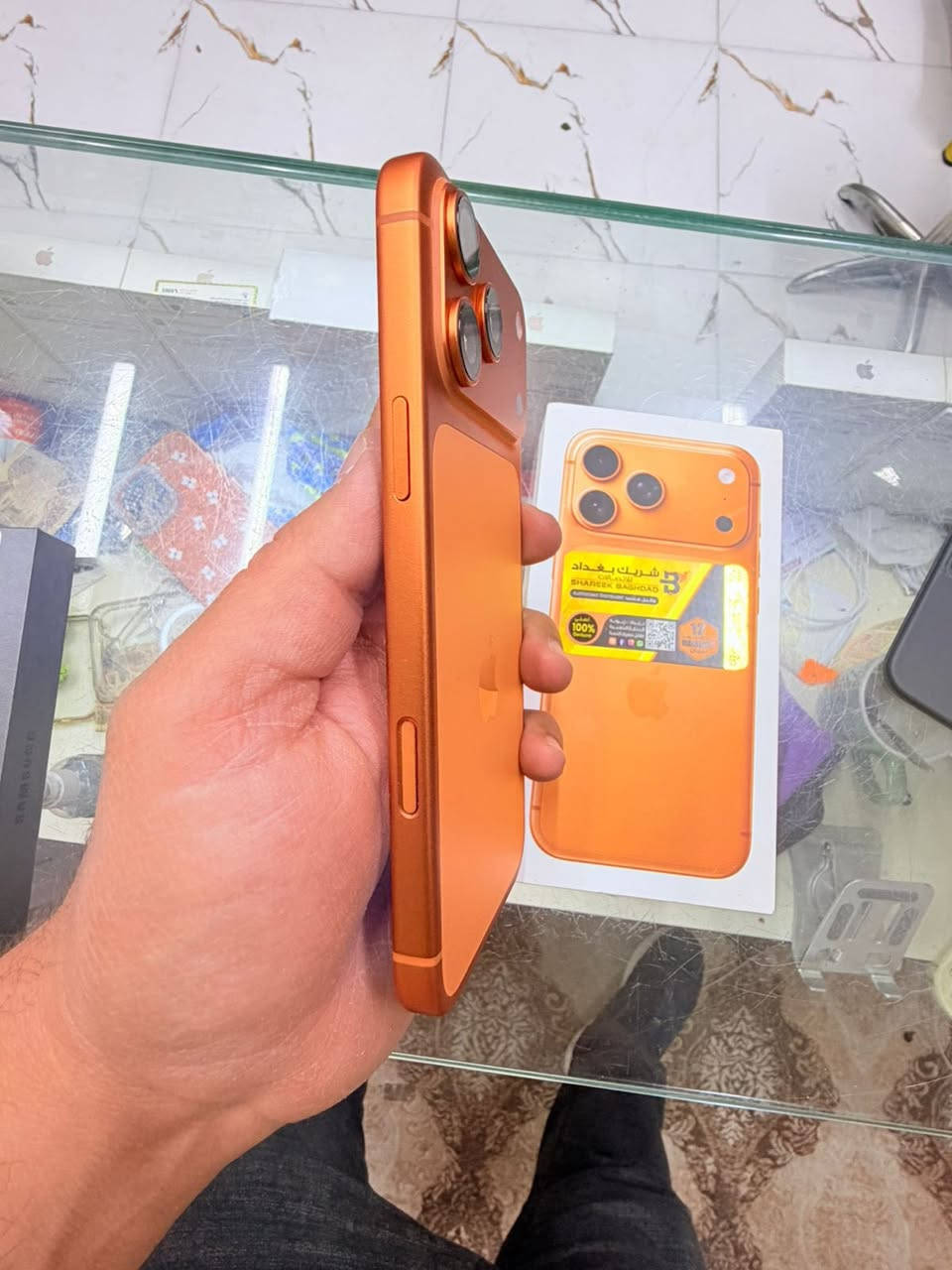 ايفون 17 برو ماكس
دبل خطين مستخدم نظيف بطارية 100 
256 نظافته ١٠٠/١٠٠ 
(( اكتبلي تم بالخاص يجيك السعر مباشرة )) 
وشعندك للبيع او مرواس او تشتري كلشي نستقبل راسلني عالخاص عنواني النجف 
*********** رقمي هذا للاستفسار
