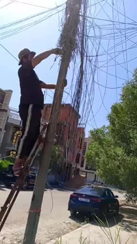 اخوان احنه كادر لتصفية وترتيب وايرات المولدات انشيل الواير التالف والم...