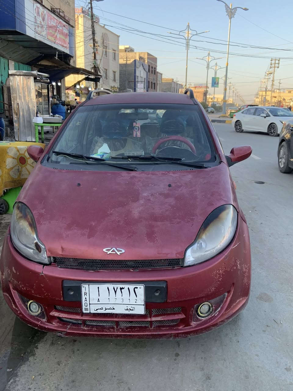 سلام عليكم سياره شيري. البيع. سياره خير من الله نقص بس حداديه امامي  مكاني كربلاء الحر سعرها 27 وبيها مجال ***********
