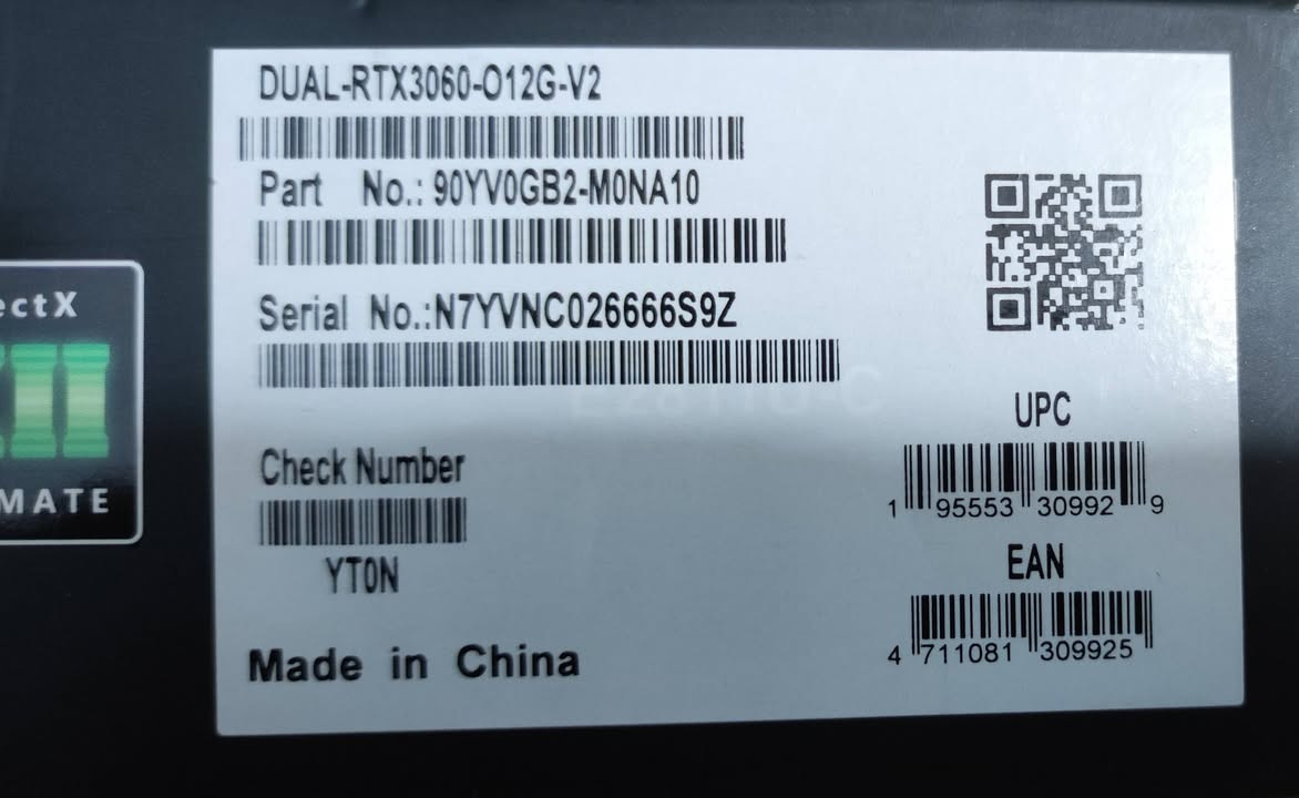 السلام عليكم
كارت شاشة للبيع 
RTX 3060 12G ASUS DUAL 
نظافة 100% بالكارتونة 
استخدام جداً قليل 
السعر 350 الف قفل سعر ثابت 
مكاني بغداد


**إذا كنت صاحب هذا الإعلان وتريد حذفه لأي سبب، رجاءا أرسل رسالة إلى الدعم الفني**