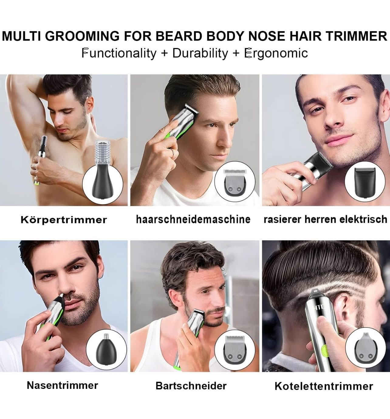 مكينة حلاقة متعددة الاستخدامات من ماركة HTC العالمية
تحتوي على 7 روؤس مختلفة
شحن يدوم لفترة طويلة
مقاومة للماء
السعر : ٣٠ ألف و التوصيل مجاني لجميع المناطق
للتواصل والاستفسار خاص او على الرقم ***********
