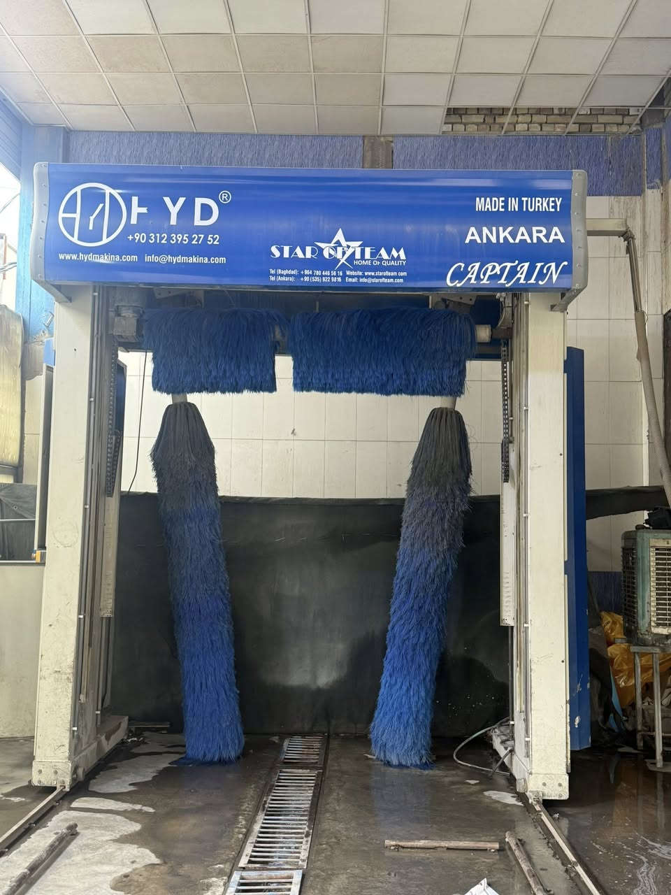 📌 للبيع مغسلة سيارات أوتوماتيكية (بوابة)
🔹 الموديل: HYD – Captain (مصنوعة في تركيا – أنقرة)
🔹 شغّالة 100% + كل القطع الأصلية موجودة
🔹 تستخدم فرش علوية وجانبية
🔹 مناسبة لمغاسل سيارات كبيرة أو ورشة
🔹 السعر المطلوب: سعر خاص 

📞 للتواصل: ***********
📍 بغداد
بغداد جديدة شارع المسبح غسل المسبح
