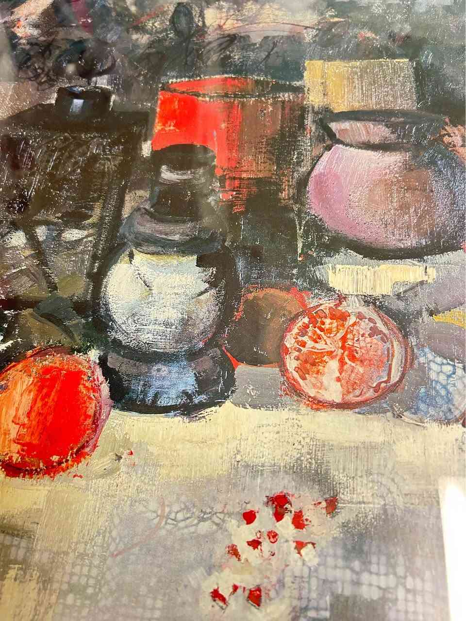 30”x19.5”x1.5”
Framed still life art print has a modern, abstract style with a vibrant color palette of red, purple, and blue. The piece is protected by glass and set in a black metal frame. It has a wire on the back for hanging.
Cash Burnaby, BC


**إذا كنت صاحب هذا الإعلان وتريد حذفه لأي سبب، رجاءا أرسل رسالة إلى الدعم الفني**