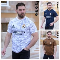 تيشرتات قطن تيشرتات نقشت ريال مدريد و برشلونه  قياسات  M_L_XL_XXL توصي...
