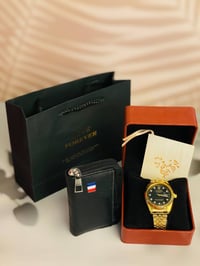بوكس هدية • ساعة رجالية • محفظة جلد