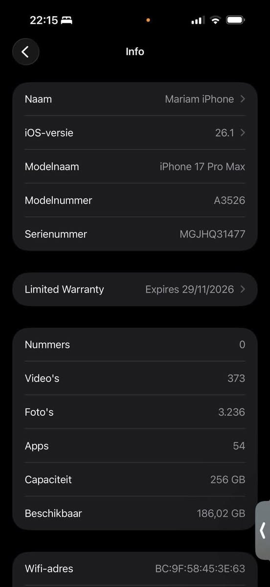 السلام عليكم
ايفون 16 برو ماكس ذاكرة 256 بعد لضمان 6 اشهر الجهاز جديد جدا البطارية 100 
***********

السعر 1400
