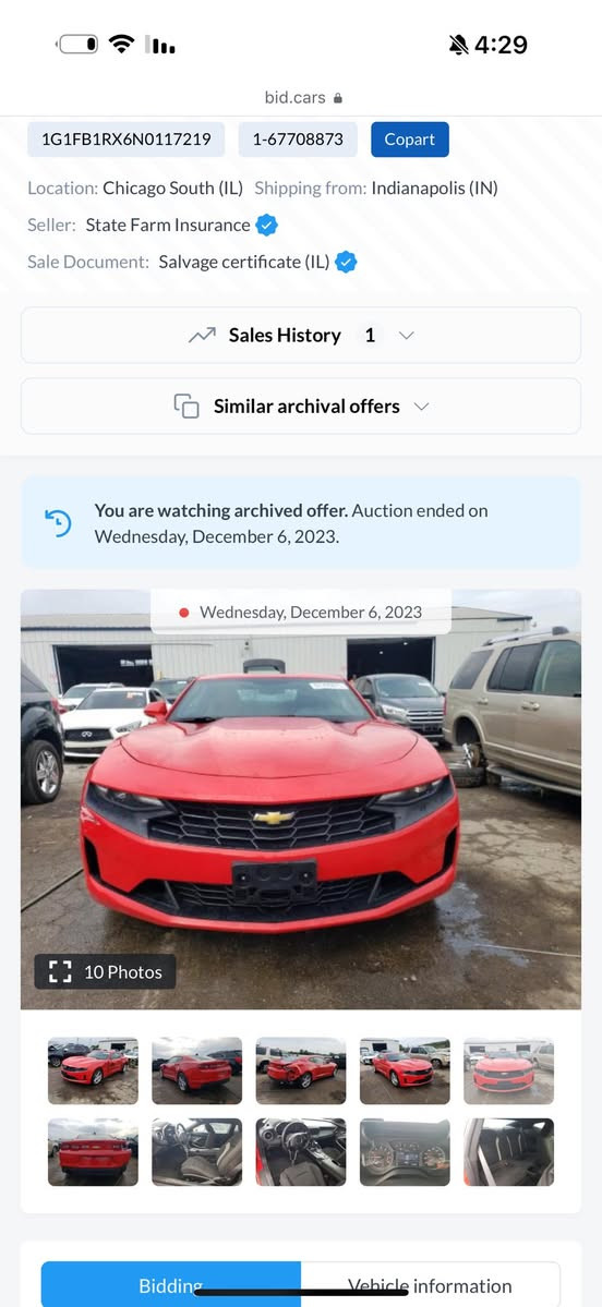 بيع مستعجل سعر مناسب بدون ايرباك
سلام عليكم للبيع كمارو 2022 محرك 2000 ماشية 19 الف رقمها سليمانية باسمي الدولي هزة جديدة ترقيم جديد مصارلها هواي داخلة
حادثها كلش خفيف مرفق بالرابط صور الحادث سونار مسويلها ب المنشور الصور 
السيارة لونها مميز وبدون نواقص عارضها ب 152 وبيها مجال بسيط
مكاني شارع فلسطين و هذا رقمي ***********
