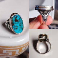 خاتم الفيروز النيشابوري تحفه صياغه يدويه عراقيه فضه ٩٢٥ جمال الخاتم ود...