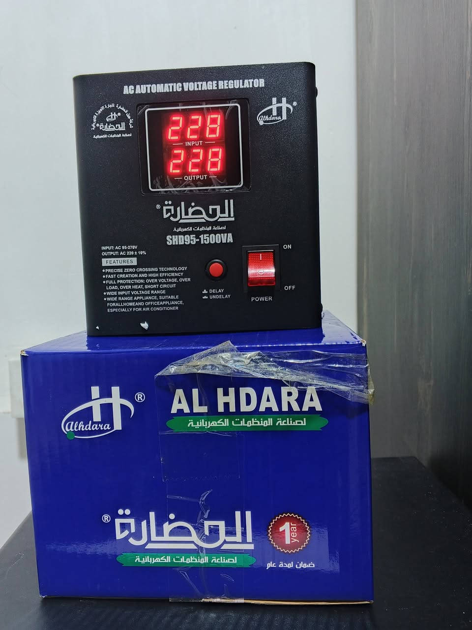⚡ احمِ أجهزتك من ضعف وارتفاع الفولتية
رافعة الحضارة 1.5 KVA جديدة 100%، بالكارتونة الأصلية.
✅ مناسبة لـ: • الثلاجة • براد الماء • التلفزيون • الرسيفر • الكمبيوتر • الأجهزة المنزلية ضمن قدرة 1.5 KVA
📊 شاشة رقمية لعرض الفولت الداخل والخارج.
💰 السعر: 60,000 الف  مع التوصيل.
📞 ***********
