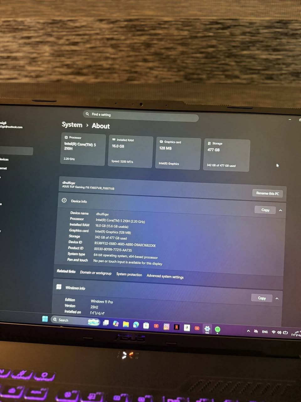 لابتوب ممتاز للالعاب
Asus TUF Gaming 
F16 
جديد وملحقاته كامله ما مستخدم بس شهر يمكن مشغله 5 مرات بس جديد فد مره
بي ضمان سنه كامله وباقي من الضمان 7 اشهر 
Cup : 3050 Rtx 6GB 
RAM: 16 Gb
Core 5 210H
144Hz
السعر مليون و200 للتواصل واتساب ***********
مكاني بغداد - البنوك
