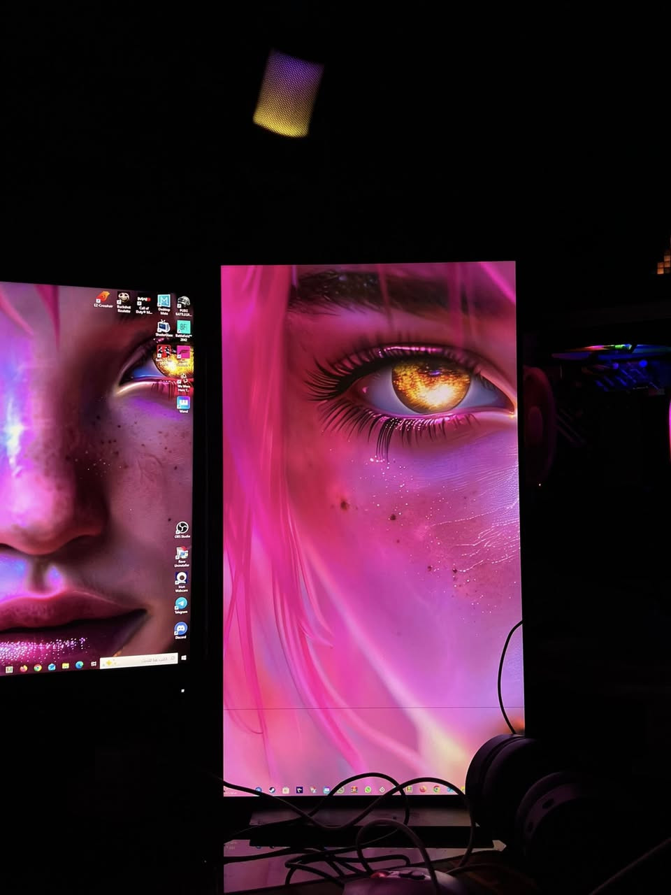 شاشات ٢ للبيع استخدام اشهر 
1 MSI 
2k 
IPS
27
1ms
گيرف
144hz
RGB خلفي 

2DEEL
22
ستاند قلاب ٣٦٠
60HZ
بيها خط بسيط ميبين بل خلفيات السوده 
السعر خاص او اتصال على هل رقم ***********
