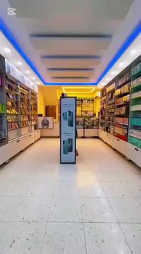 محل موبايلات • واجهة ٥×١٠ • مخزن اضافي