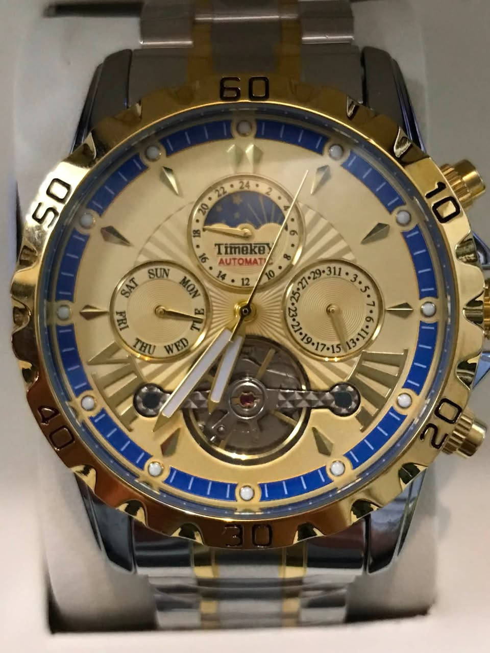 السلام عليكم من رخصة الادمن 
ساعة ماركة  TIMEKEY AUTOMATIC
سناتر شغاله - شهري - اسبوعي - قمري 
قلب مفتوح 
موديل 26
جديد غير مستخدم


**إذا كنت صاحب هذا الإعلان وتريد حذفه لأي سبب، رجاءا أرسل رسالة إلى الدعم الفني**