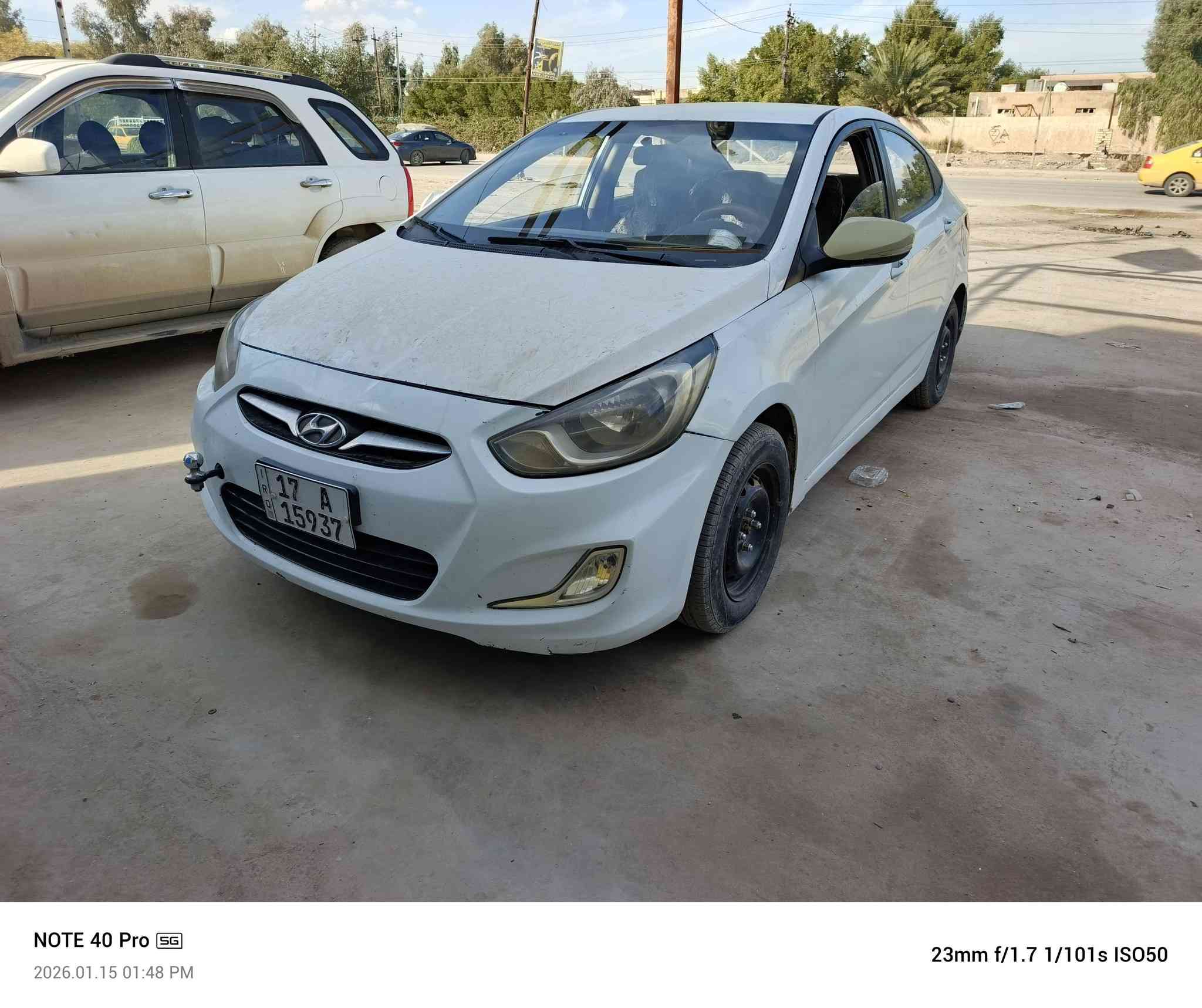 اكسنت موديل ١٣ خليجي
1 محرك ١٦٠٠ دوش قطرتين 
2 تحكم جهتين +شاشة وكامرة 
3 لايت زنون 
4 محرك لاتنقيص ولا تبخير كير حاوية جديد 
5 حدادية جديدة 
مكانات صبغ ابيع حزام حادث خلفي بك لايت وبداية الحوض منزل صورته قمارة وبنيد بدون صبغ الدواخل سليمة رقم مثنى جديد ب اسمي عنوان بغداد حي البتول *********** السعر 83 وبيها مجال
