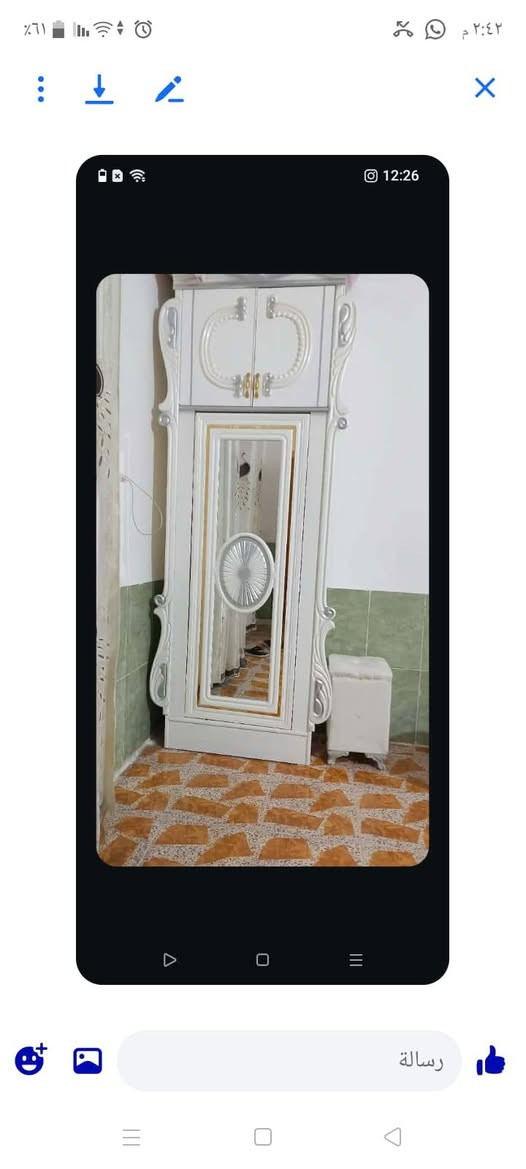 سلام عليكم مكلف نشر غرفه للبيع جديده أستخدام اقل شهر  مع دوشك ***********
سعر ٧٥٠الف
