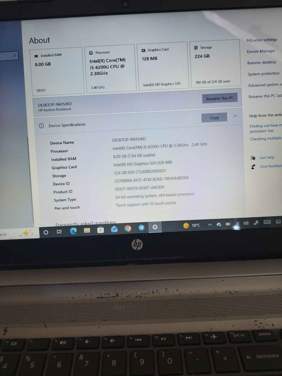 لابتوب hp للبيع مواصفاتها مثل ما موجود بالصوره  الرام  ٨  
ssd256
Cori5

*********** عمارة, ميسان
