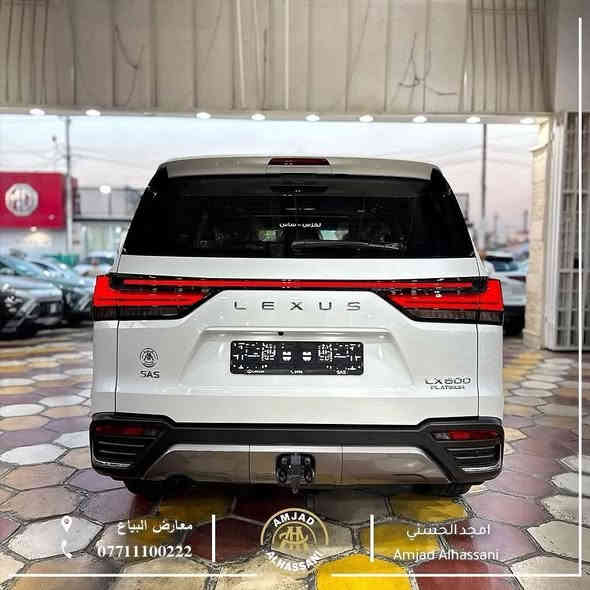 #امجد_الحسني_لتجارة_السيارات

‏LEXUS LX 600 Platinum — 2025

➖ زيرو ✔️
➖ ضمان شركة لكزس بغداد ✔️
➖ مقاعد جلد لون أحمر فاخر
➖ شاشات خلفية
➖ أبواب شفط
➖ متوفر لون أبيض + أسود
➖ متوفر مرقم بغداد أو بدون رقم حسب الطلب

للاستفسار أكثر الاتصال على الرقم

***********

بغداد - معارض البياع - الشارع الثاني
