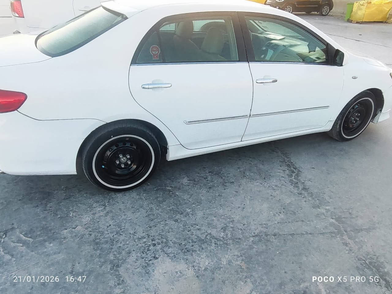 كورلا موديل 2009 خليجي محدثة 2013

ملاحظات بسيطة واضحة مكفولة من تبديل او المعجون سياره جاهزة من كلشي 

سونار مرفق بالمنشور 

رقم واسط باسمي 

كير محرك كفاله من تنقيص وتبيخر 

تخم تاير جدد صدر جديد تبريد شغاله تدفئه شغاله 
كامره خلفية شاشة تحكم 
حساس خلفي 

السعر 115 وبيه مجال 

مكان السياره الكوت المركز
***********
***********
