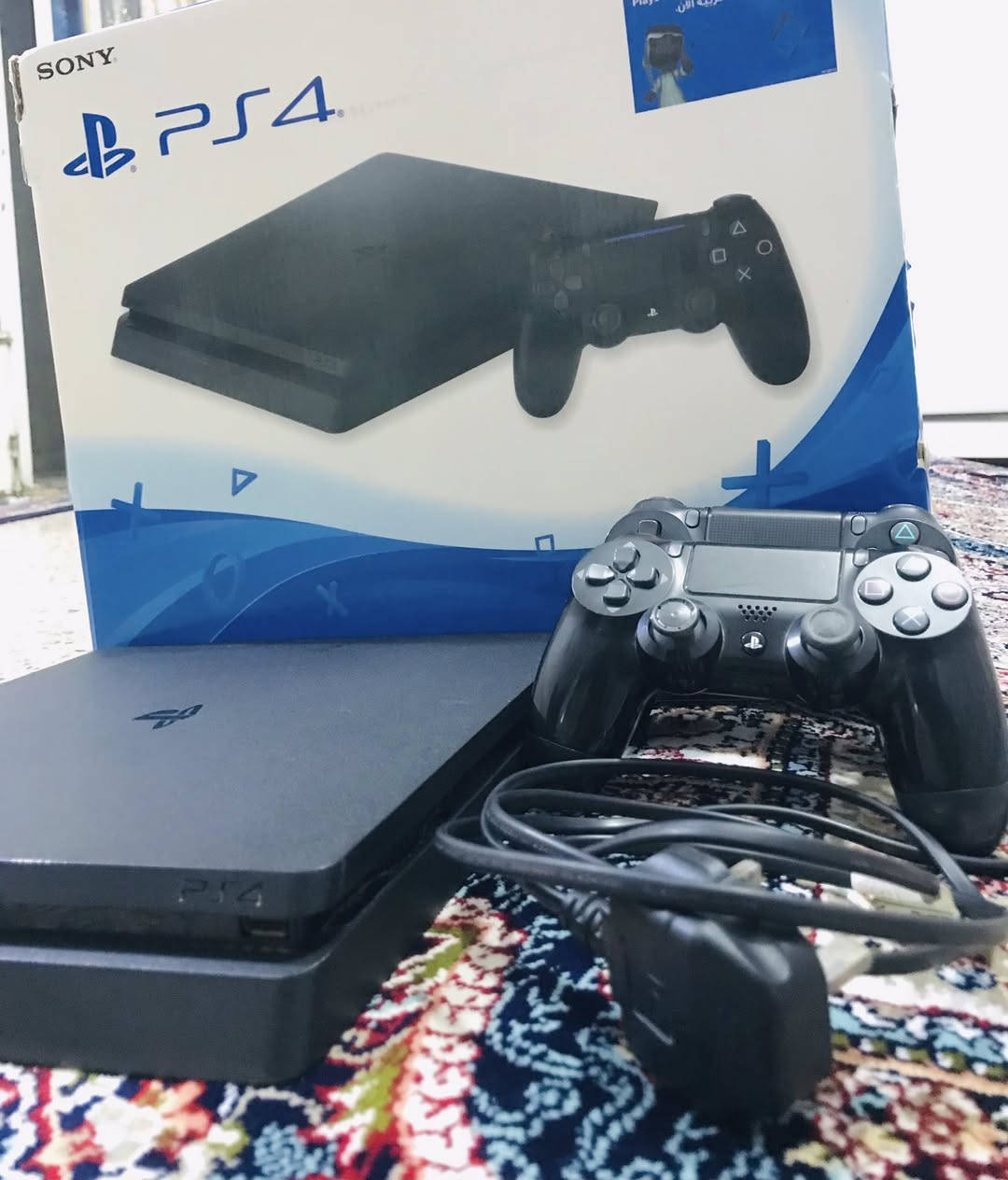 متوفر
Ps4 slim 
لوك ستيكر نسبة النظافة ١٠٠٪؜ حيث كل شيء 
ذاكرة ٥٠٠كيكا
نظامه ( ١٠.٥٠ ) التهكير استقرار ١٠٠٪؜
كل شيء شغال بيه
محتوياته : أثنين جوستك أصلي مو تجاري
كيبل hd
Av
واير شحن
ألعابه :
Pes 2026
Pes2018
Gta5 
Call of duty modren warfer
God of war ragnork
Red dead redmption 1
مكاني بغداد كمالية 
***********
350ألف مجال بسيط
