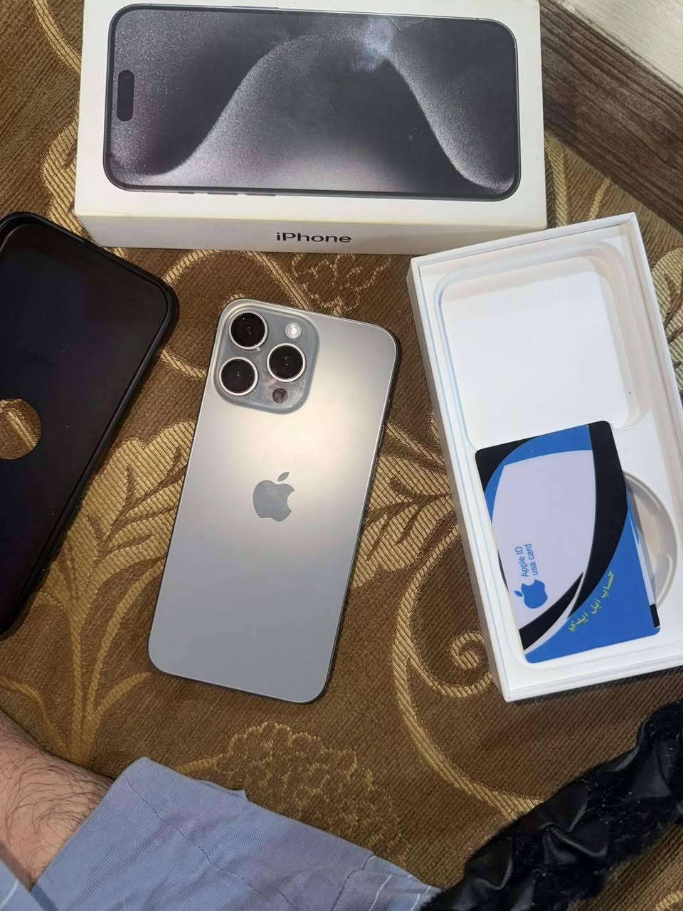 📱 للبيع iPhone 15 Pro Max

• السعة: 256GB
• البطارية: 100%
• عدد دورات الشحن: 26 فقط
• الكرتون موجود نموزج m 
• محدث لآخر إصدار iOS
• الجهاز نظيف جدًا، بدون ضربات أو خدوش تذكر
• جميع القطع أصلية
• يوجد قفل iCloud (الحساب معطل)

للمهتمين التواصل على الخاص.


**إذا كنت صاحب هذا الإعلان وتريد حذفه لأي سبب، رجاءا أرسل رسالة إلى الدعم الفني**