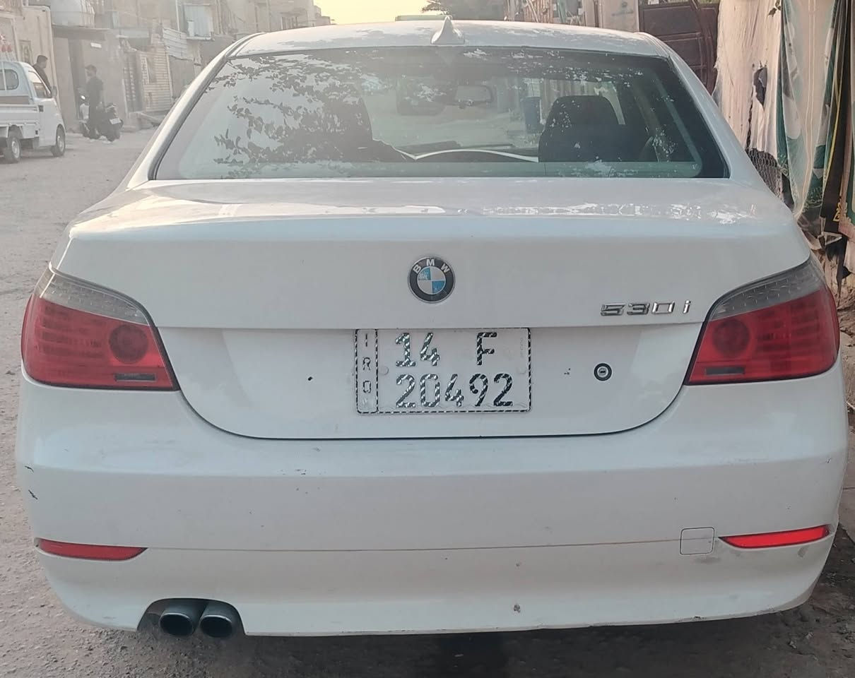 سلام عليكم وطيب الله أوقاتكم..
للبيع فقط
 E60 530 2006  n52
رقم بصرة الجديد باسمي مكانها بغداد.. حدادية وتايرات  وتبريد وغرفه كله جديد بيها طخه موضحه بالصور وتبديل الباب الخلفي جهة الصدر والباقي مكفول من الصبغ والضربة محرك ٣٠ n52 اي استفسار *********** السعر  ٩٥ ورقه ومجال بسيط
