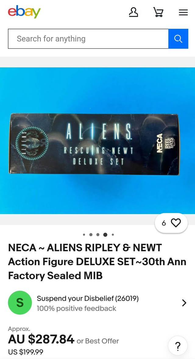 مجسمات مفصلية ALIENS Rescuing Newtنسخة الـ Deluxe Set
إنتاج شركة NECA
إرتفاع 15-18 سم
تفاصيل سعره الاصلي موضحة بالمنشور
اكتب سعر حلو وبالعافية


**إذا كنت صاحب هذا الإعلان وتريد حذفه لأي سبب، رجاءا أرسل رسالة إلى الدعم الفني**