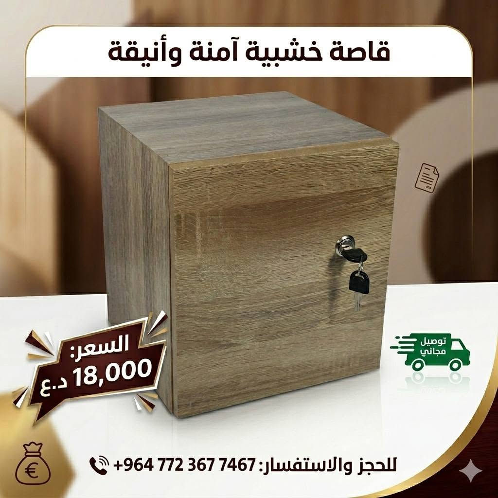 الاعرض الأقوى في العراق 
قاصة mdf بسعر 18 الف فقط 
توصيل مجاني 
ابعاد القاصة 
طول 28 cm 
عرض 25 cm 
عمق 25 cm 
نرمادة هايدروليك
قفل درجة اولى مع نسختين مفتاح 
سعر القاصه 18 الف فقط 
سعر القاصتين 30 الف فقط 
للحجز أو الاستفسار  
***********
