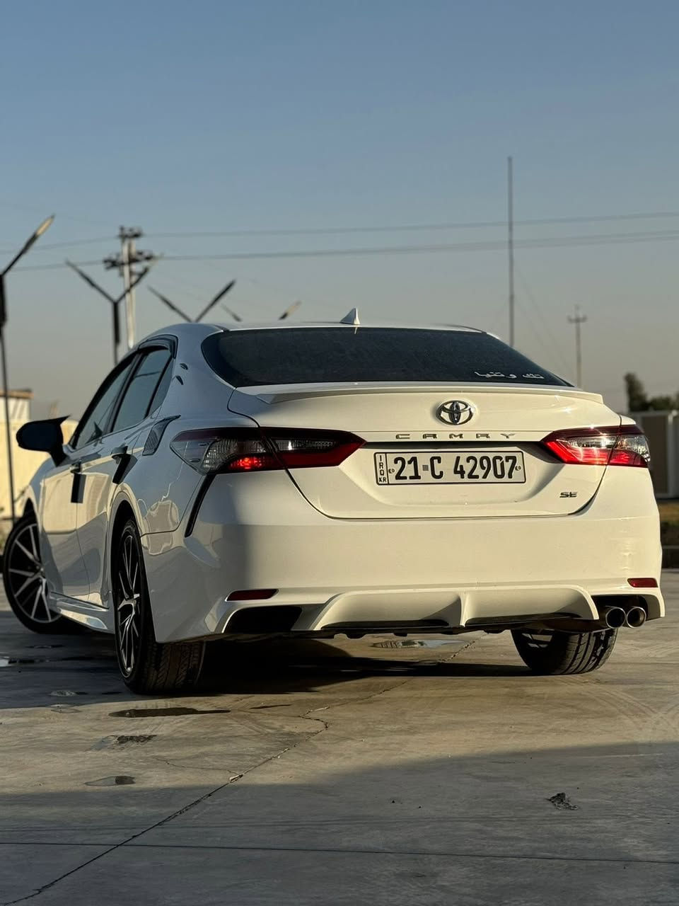 سلام عليكم
للبيع 
تيوتا كامري 
موديل 2022 se
ويل كب 
شاشه 
تحكم ستيرن 
سياره جديده احلى من الصور 
ماشيه 43
مكان السيارة دياله خانقين 
اي استفسار ***********
