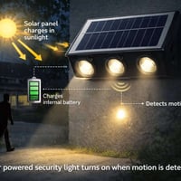 مصباح جدراي • شمسي • حديقة