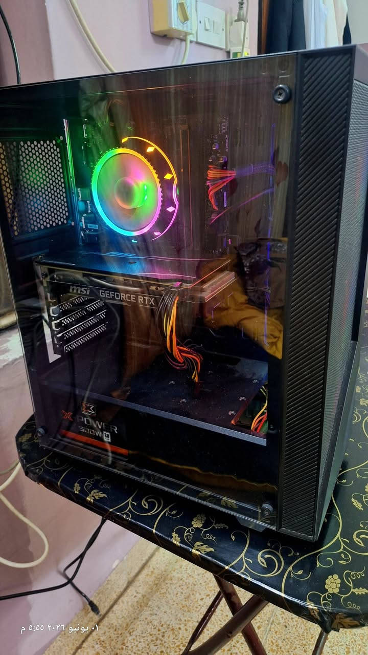 Pc للبيع كيس + شاشة +سماعات
مواصفات الكيس المعالج (CPU):
Intel Core i5-10400F
6 أنوية / 12 خيط معالجة
تردد أساسي 2.90GHz

كرت الشاشة (GPU):
NVIDIA GeForce RTX 2060
ذاكرة 6GB VRAM

الذاكرة العشوائية (RAM):
16GB DDR4

اللوحة الأم (Motherboard):
MSI PRO H510M-B
(MS-7E05)

نظام التشغيل:
Windows 11 Pro 64-bit

إصدار DirectX:
DirectX 12
التخزبن 256 ssd +
1T Hdd
الشاشة MSI 180 HZ حجم 27 كارتونها موجود حيل جديدة + سماعات
مكان الموصل السعر 800 وبيها مجال
العنوان الموصل التواصل خاص او على الرقم
***********
***********
