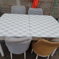 ميز طعام وياه 6 كراسي مابي عيب السعر 45 وبي مجال ثلاجه حجم صغير شغاله ...