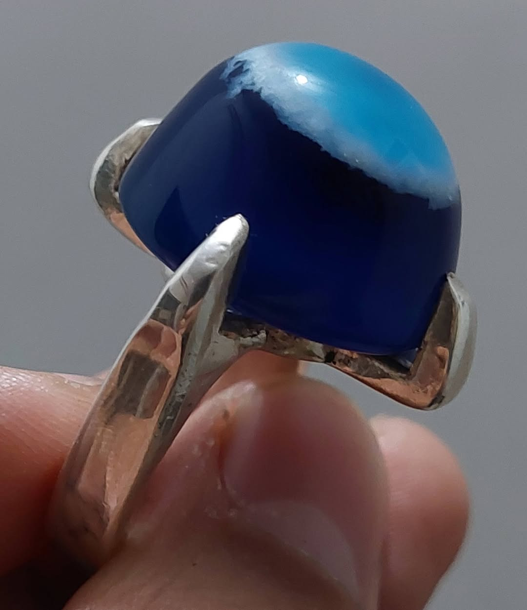 جزعة زرقة عملاقة صياغة يدوية ثقيلة بغداد ***********
